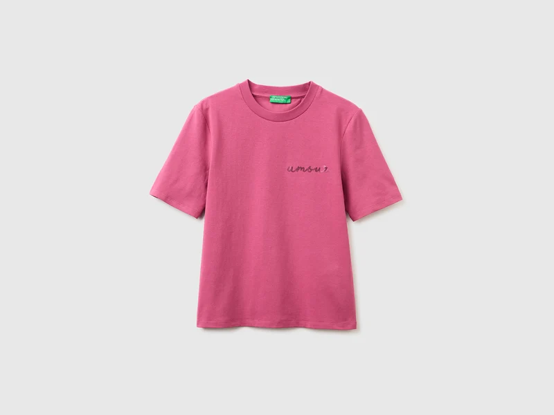 T-Shirt mit "Amour"-Stickerei