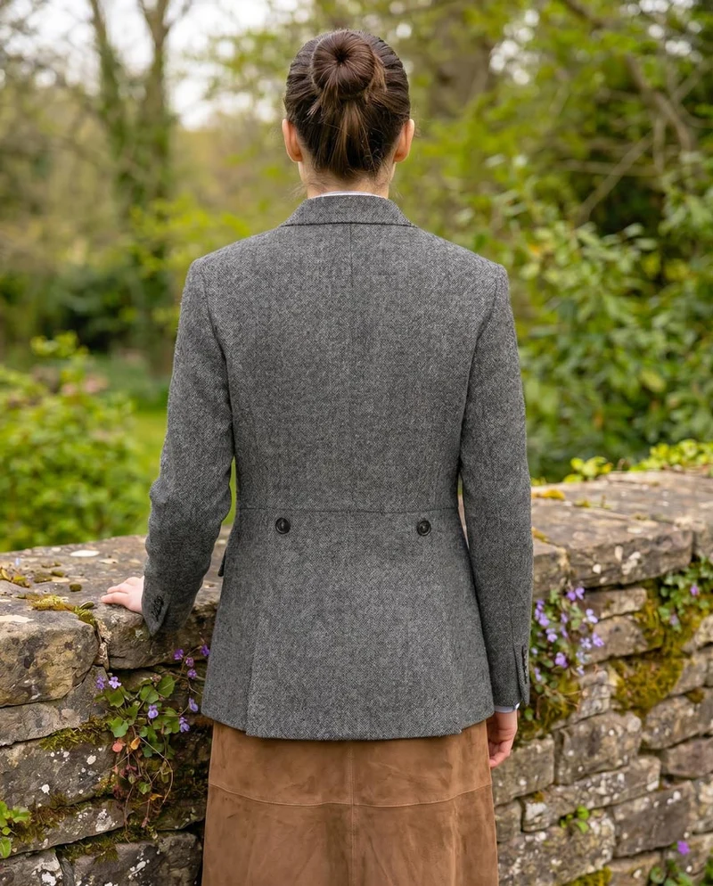 Harris Tweed Blazer "Carola" in anthra melange
