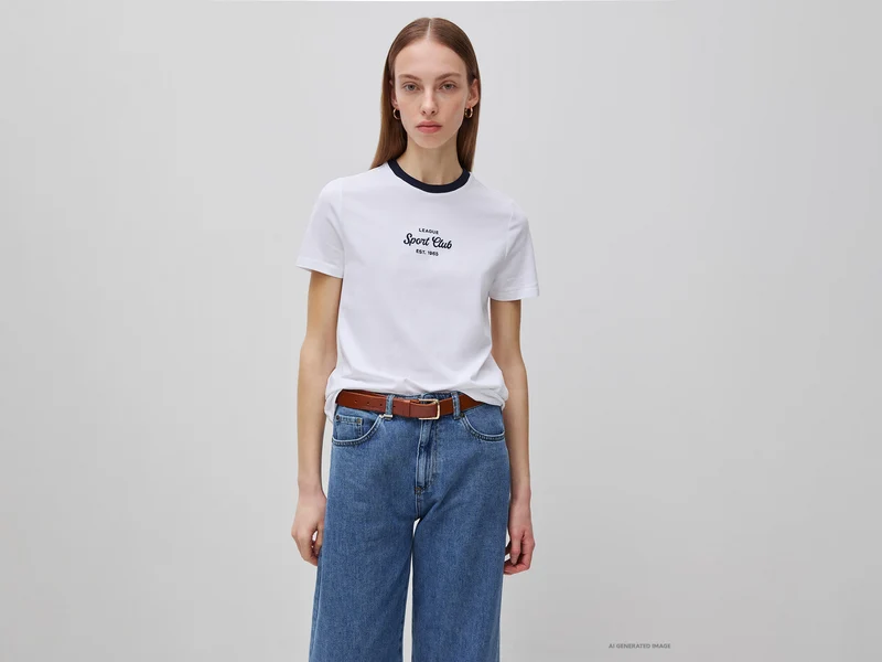 T-Shirt mit gesticktem Wappen
