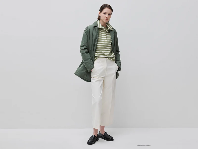 Gestreiftes Sweatshirt-Poloshirt