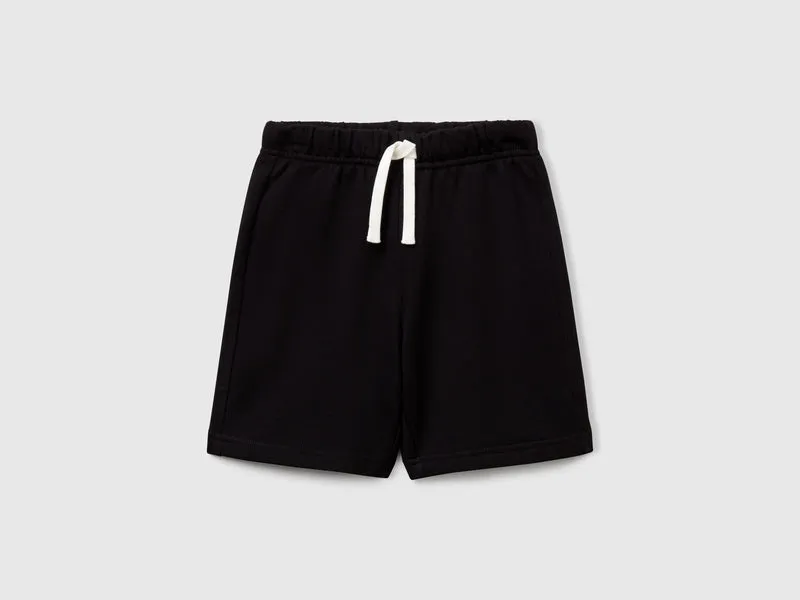 Bermudashorts aus Baumwollfleece