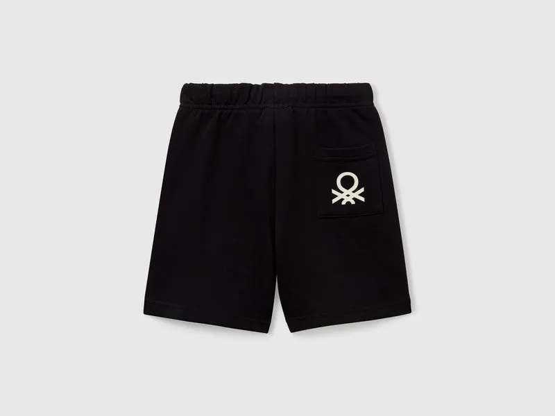Bermudashorts aus Baumwollfleece