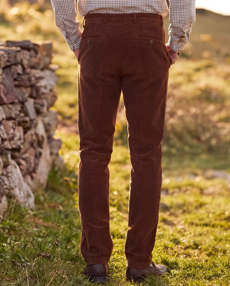 Herren Genua Cordhose "Mr. Bradley" in braun