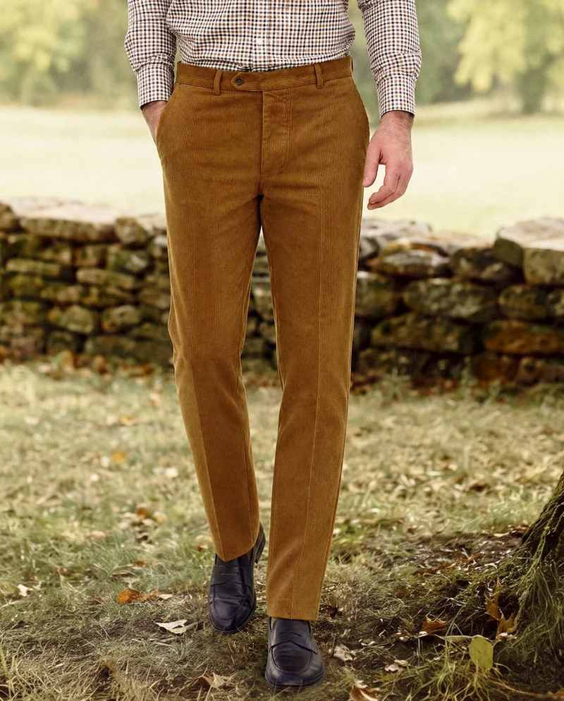 Herren Genua Cordhose "Mr. Bradley" in messing