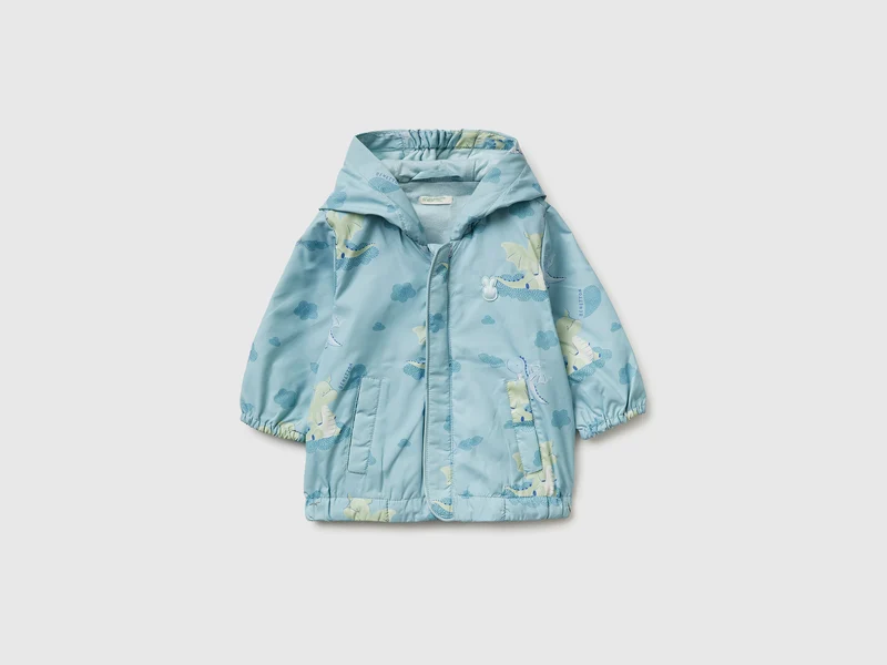 Gemusterte Jacke mit Kapuze