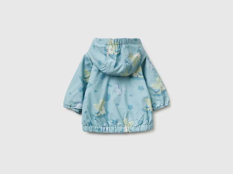 Gemusterte Jacke mit Kapuze