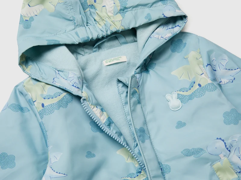 Gemusterte Jacke mit Kapuze