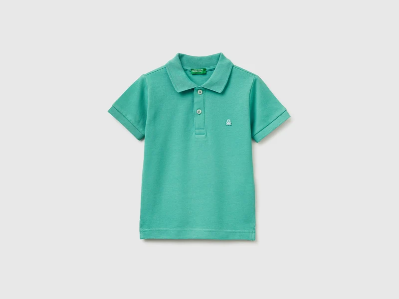 Kurzärmeliges Poloshirt aus reiner Baumwolle