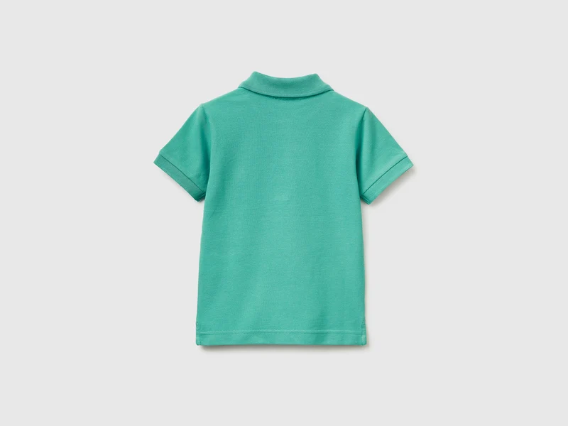 Kurzärmeliges Poloshirt aus reiner Baumwolle