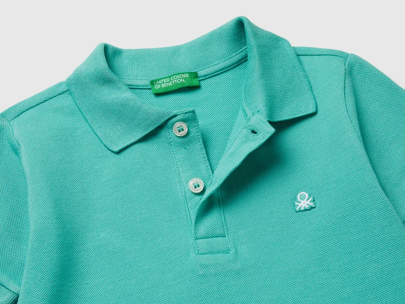 Kurzärmeliges Poloshirt aus reiner Baumwolle