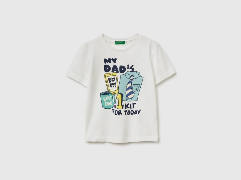 Rundhals-T-Shirt mit Aufdruck