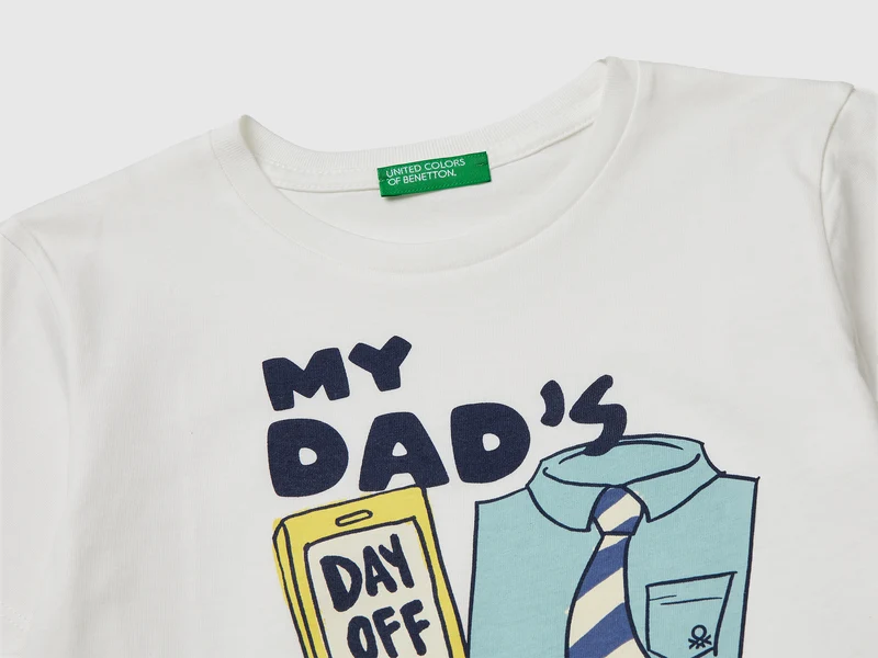 Rundhals-T-Shirt mit Aufdruck
