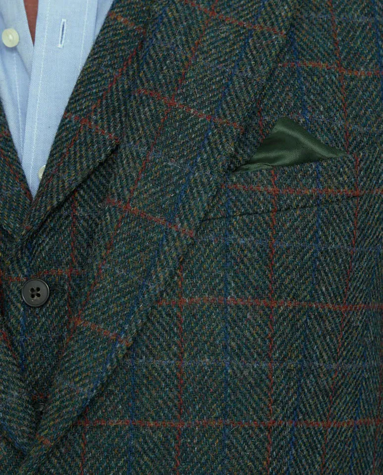 Harris Tweed Sakko "London" in royal green Tweed