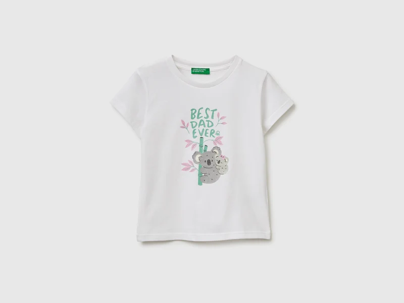 T-Shirt mit Aufdruck und Glitzer