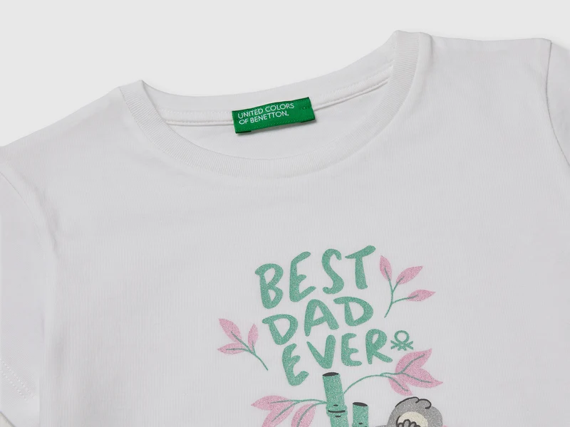T-Shirt mit Aufdruck und Glitzer