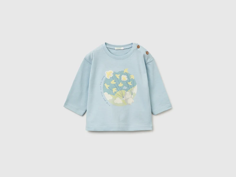 Bio-Baumwoll-T-Shirt mit Aufnäher