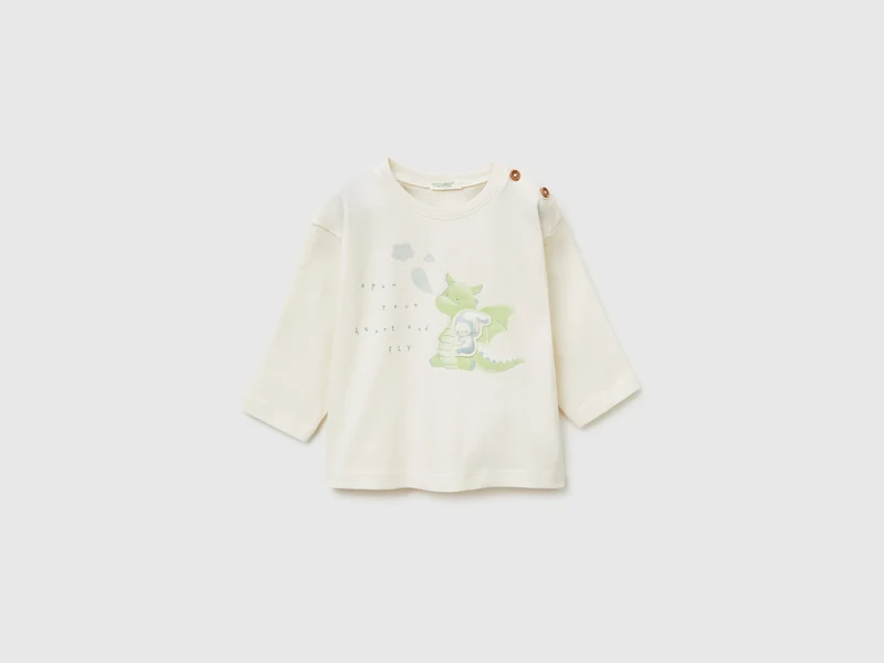 Bio-Baumwoll-T-Shirt mit Aufnäher