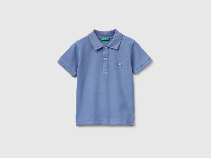 Kurzärmeliges Poloshirt aus reiner Baumwolle