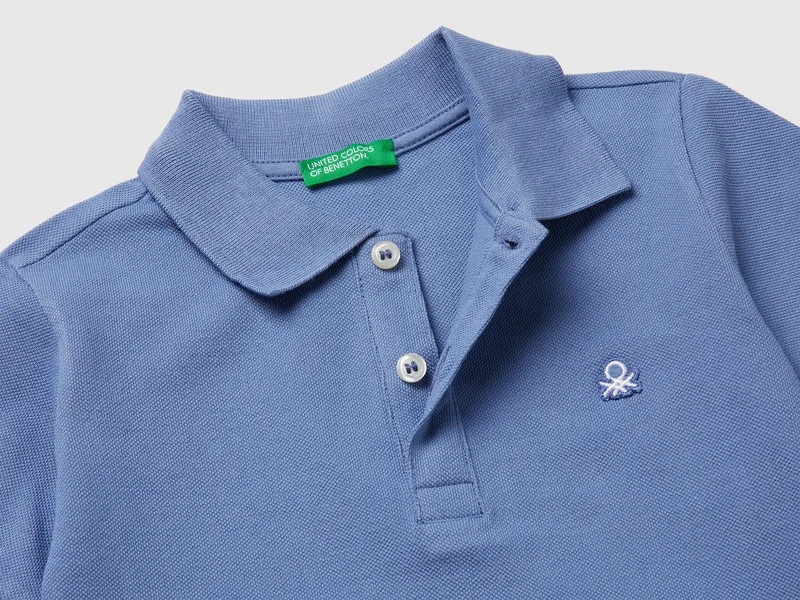 Kurzärmeliges Poloshirt aus reiner Baumwolle