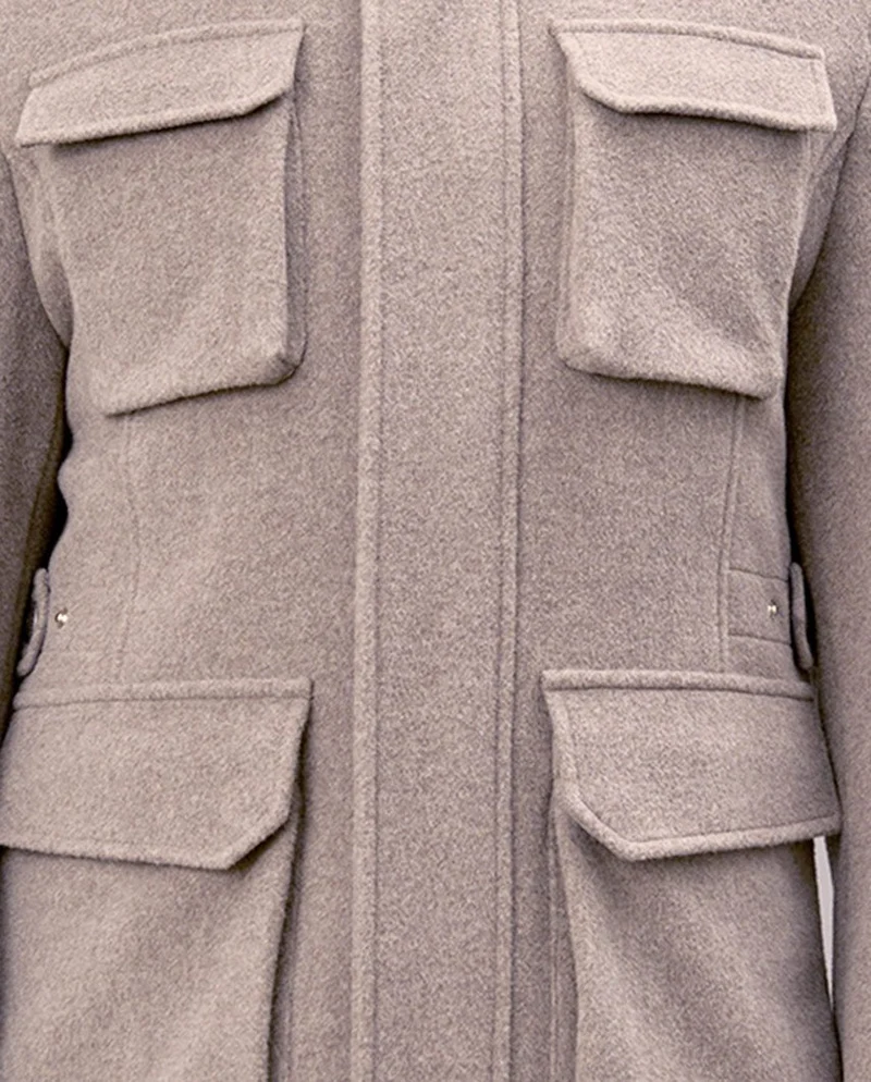 Herren-Fieldjacket „Stanford“ in Taupe – edle Woll-Kaschmir-Qualität