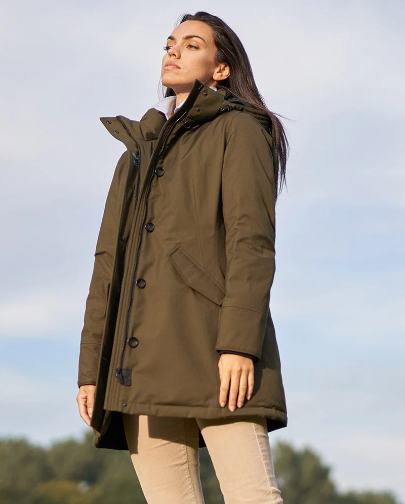 Damen Winterparka „Bonny“ in oliv – wasserdicht & winddicht