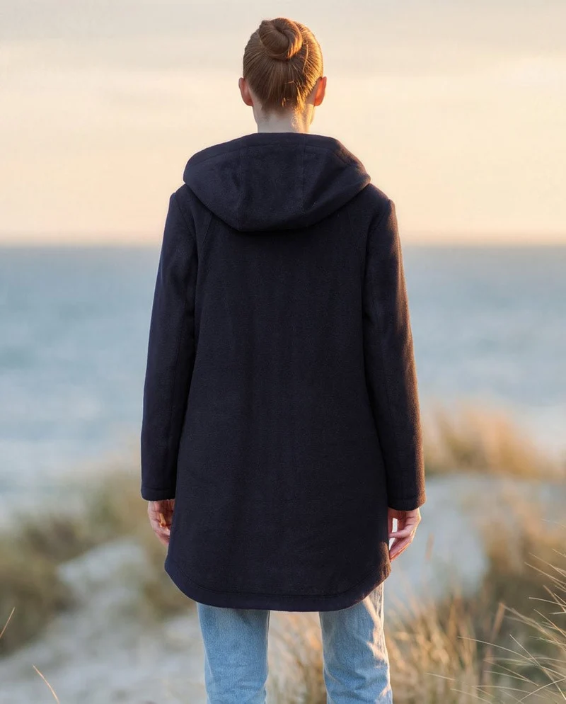 Damen-Parka „Liz Parka“ aus Woll-Kaschmir-Mix in Navy
