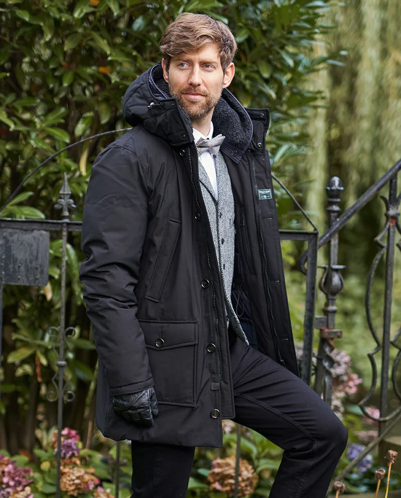 Herren Parka "Byron" Schwarz – Wasserdichter Winterparka