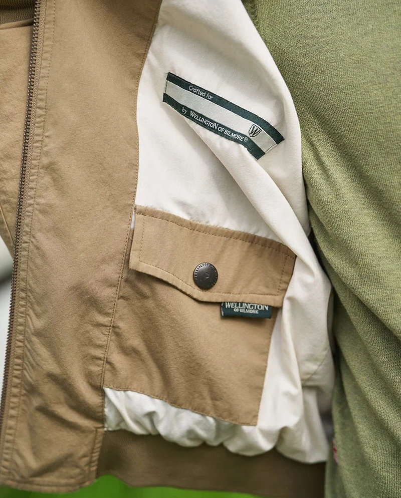 Herren Blouson "English Lumber" mit samtigen Griff in sand