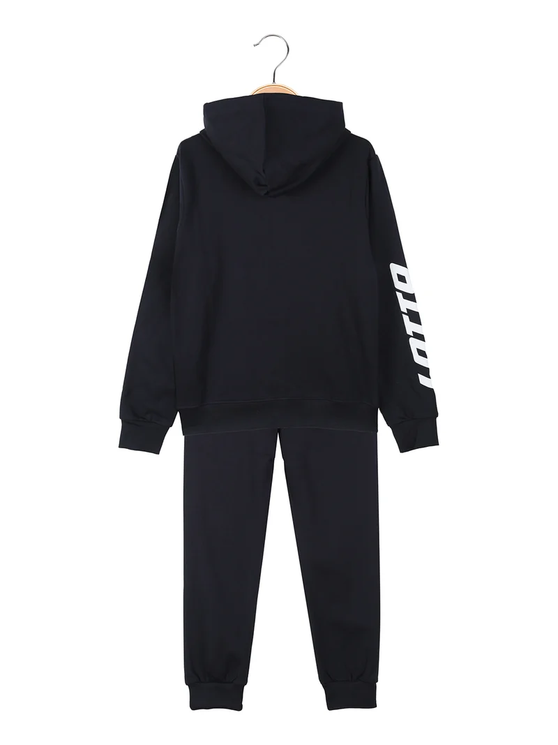 Completo tuta 2 pezzi da bambino con cappuccio e zip - blu scuro