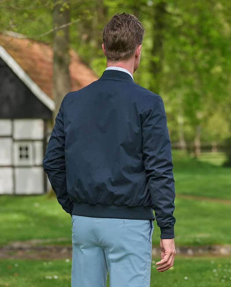 Herren Blouson "English Lumber" mit samtigem Griff in navy