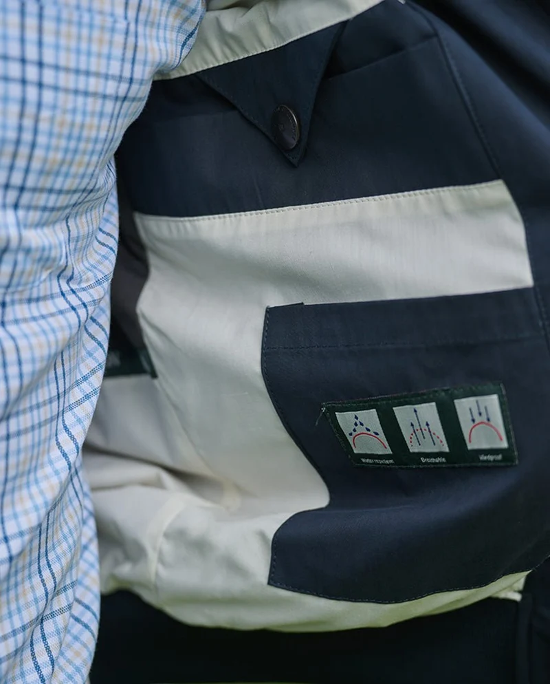 Herren Blouson "English Lumber" mit samtigem Griff in navy