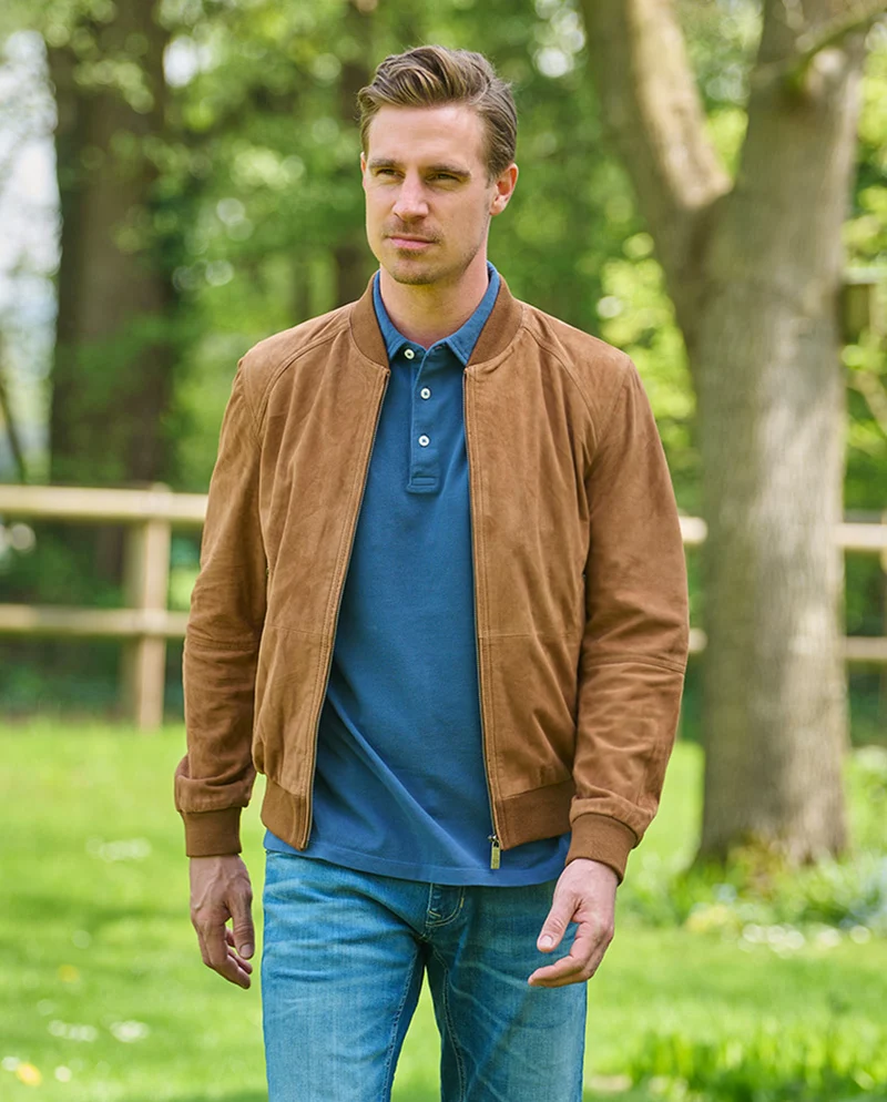 Leder Blouson "Winston III" für Herren in cognac