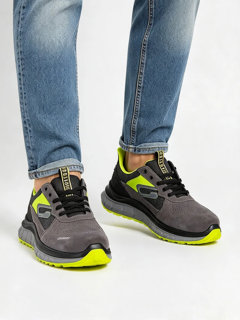 SCIROCCO Scarpe da lavoro in pelle da uomo - grigio scuro