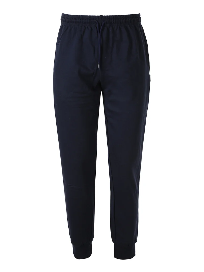 Completo tuta da uomo con cappuccio interno in caldo cotone e berretto a coste incluso - blu scuro