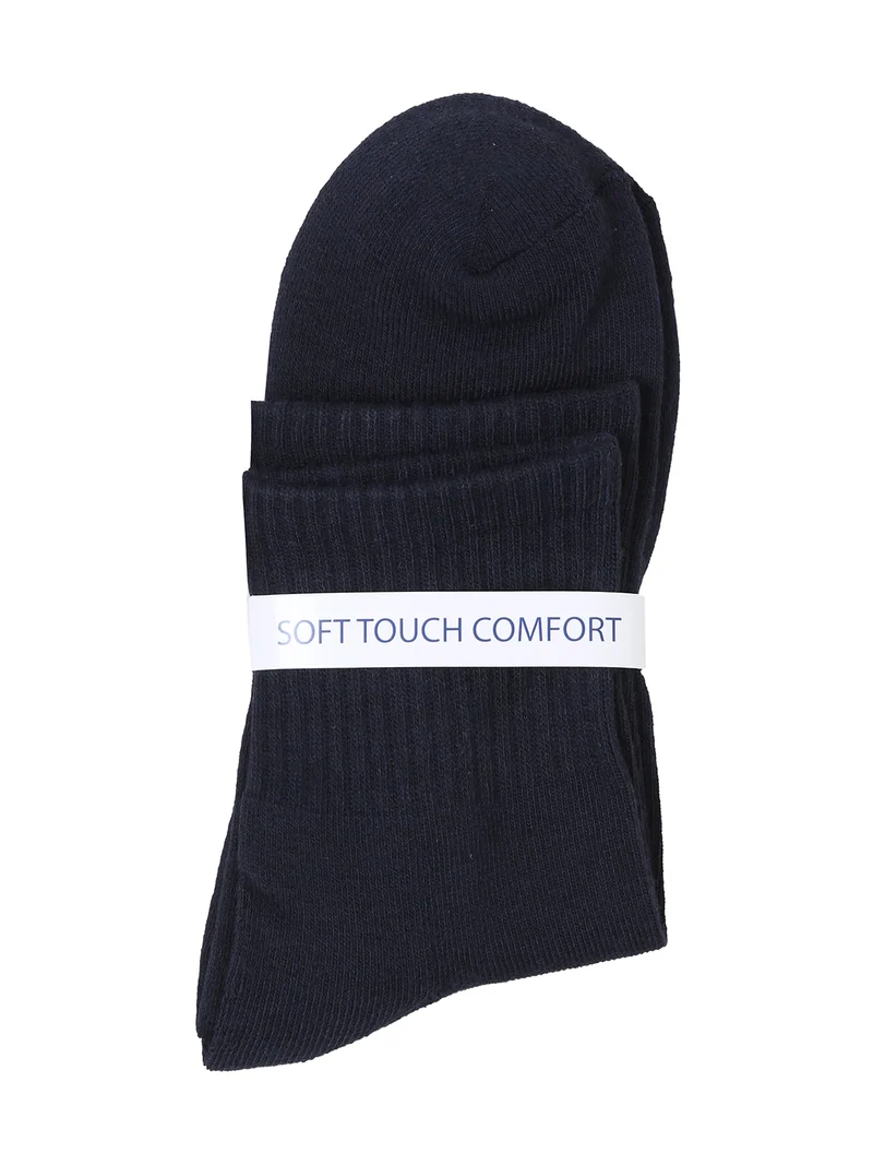 Pigiama lungo da uomo in cotone interlock con stampe e calze incluse - blu