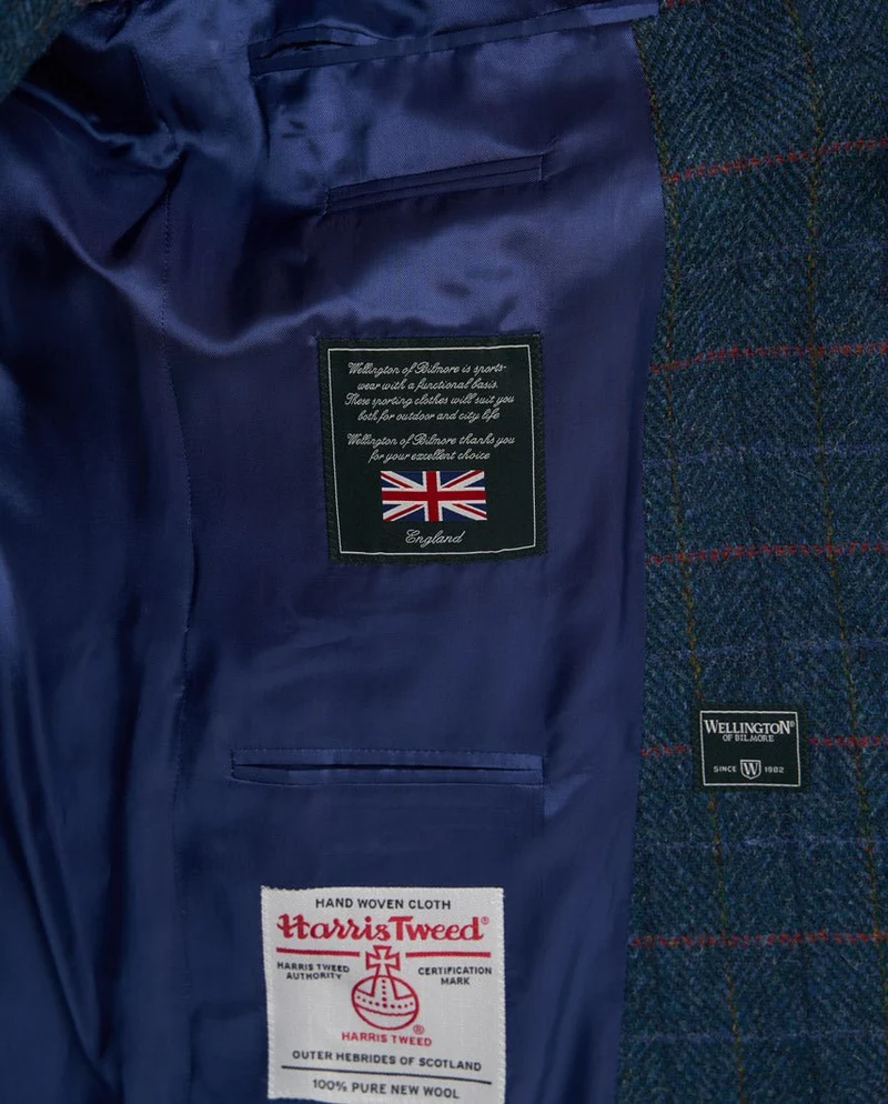 Harris Tweed Sakko "London" in royal navy Tweed