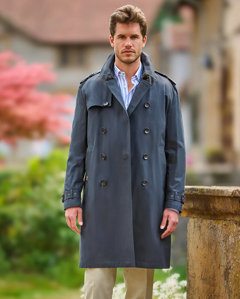 Herren Trenchcoat "Chelsea" in navy