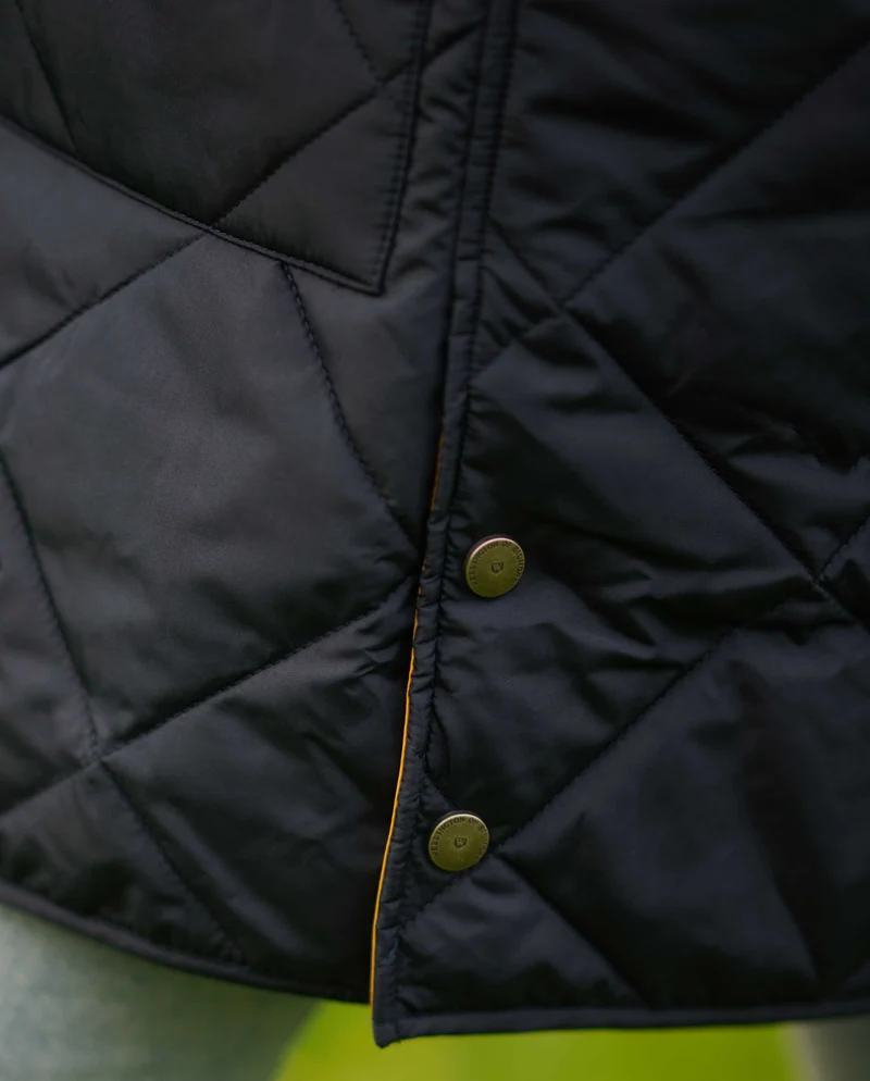 Leichter Steppmantel "Perth" mit Kapuze in navy