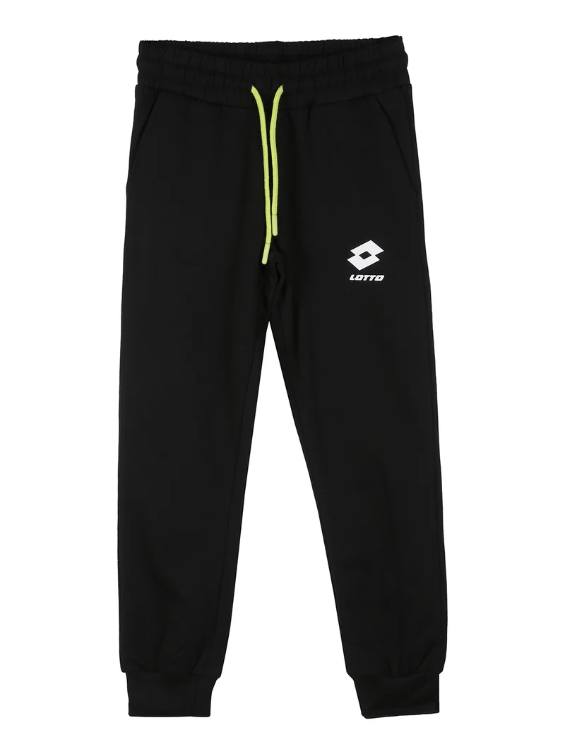 Completo tuta da ragazzo 2 pezzi con logo e interno in caldo cotone - nero