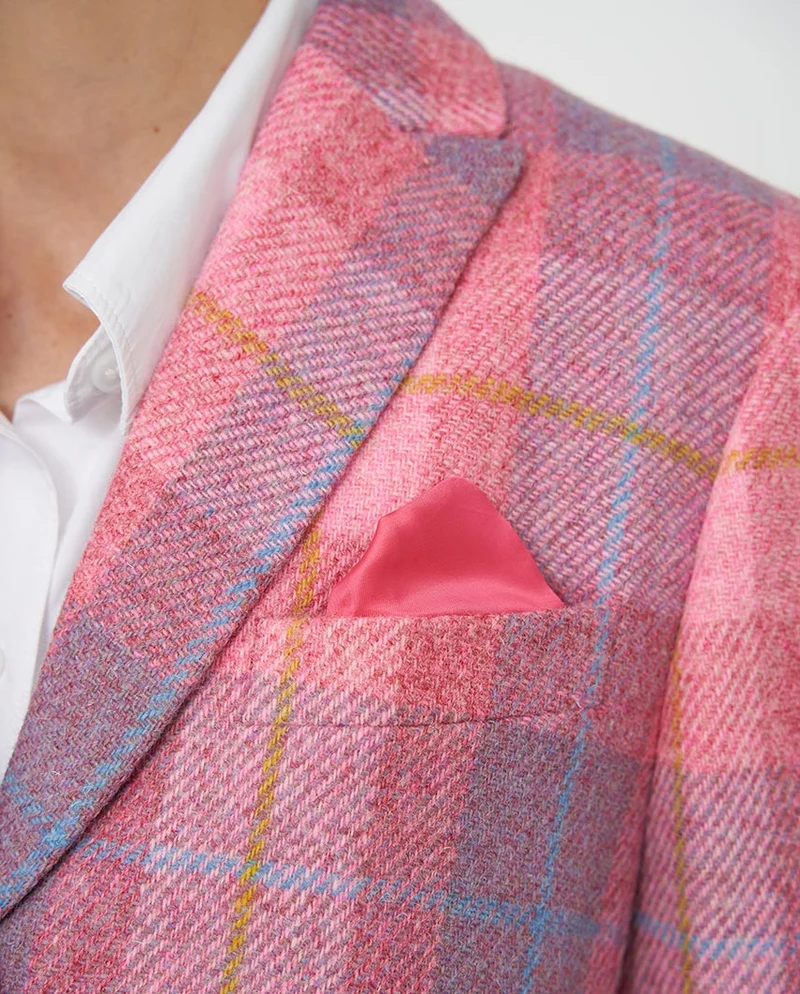 Harris Tweed Blazer "Ladiesclub" in Rose Punk Check