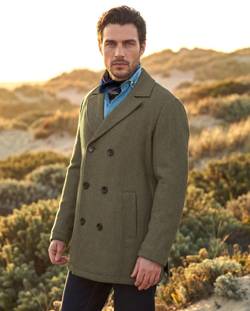 Herren Cabanjacke "Seaberg" in green hill tweed