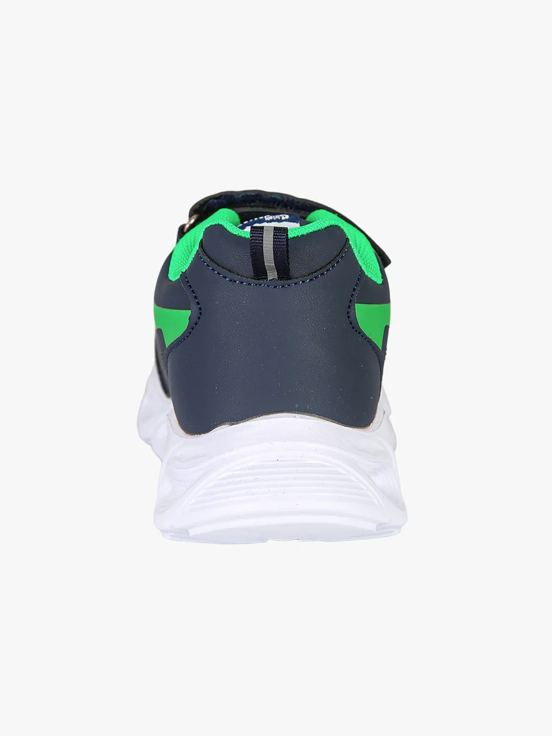 Sneakers da bambino con luci e cinturini a strappo - blu scuro