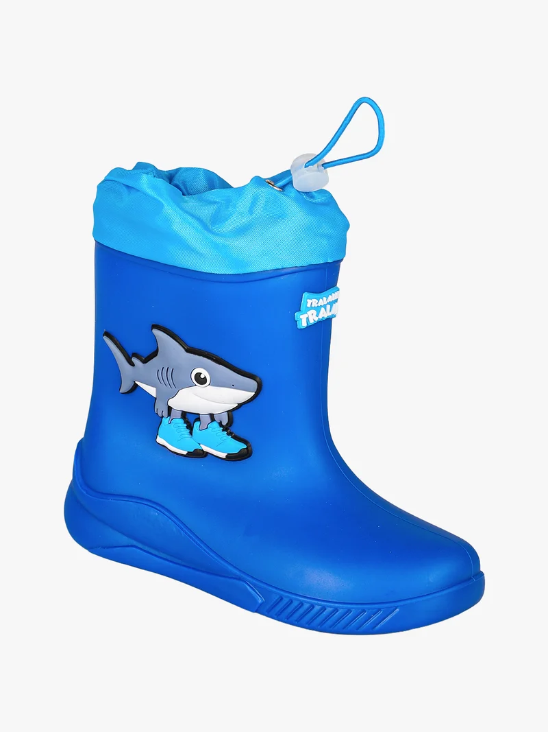 Stivali pioggia da bambino in gomma con patch - blu