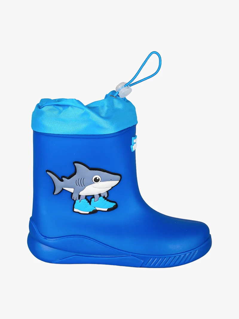 Stivali pioggia da bambino in gomma con patch - blu