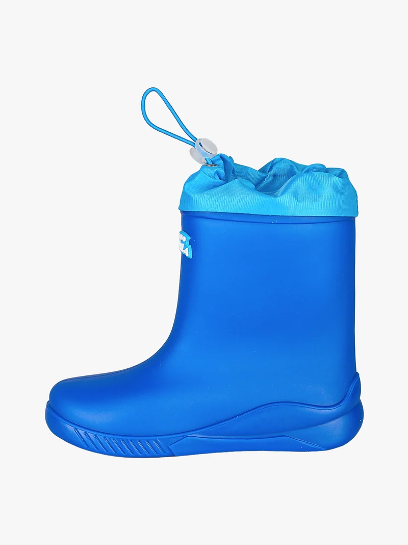 Stivali pioggia da bambino in gomma con patch - blu