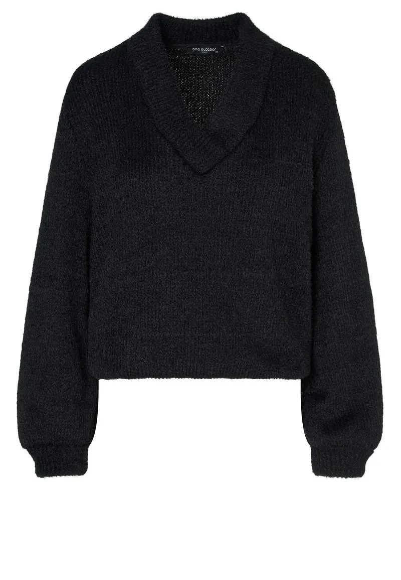 Plüsch-V-Pullover Enaya