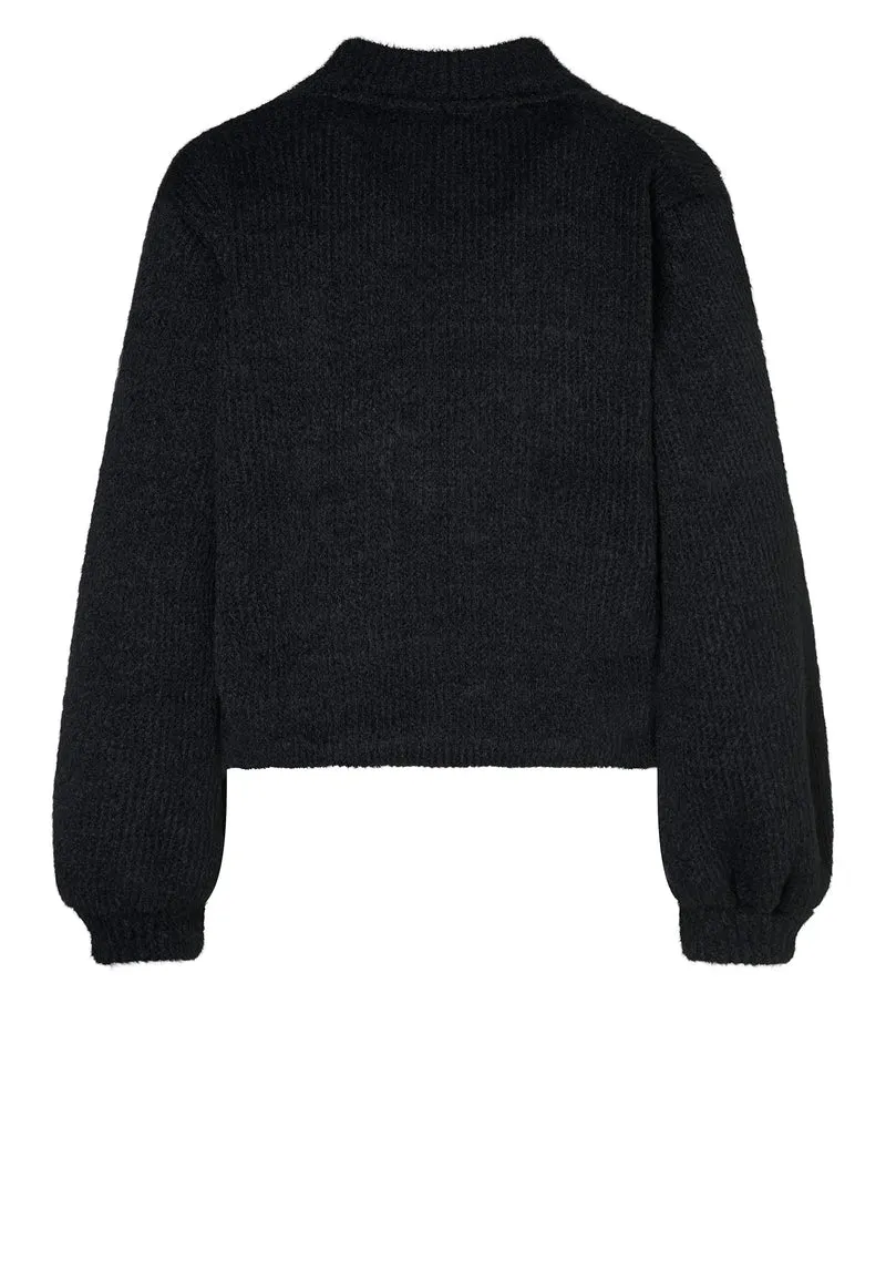 Plüsch-V-Pullover Enaya