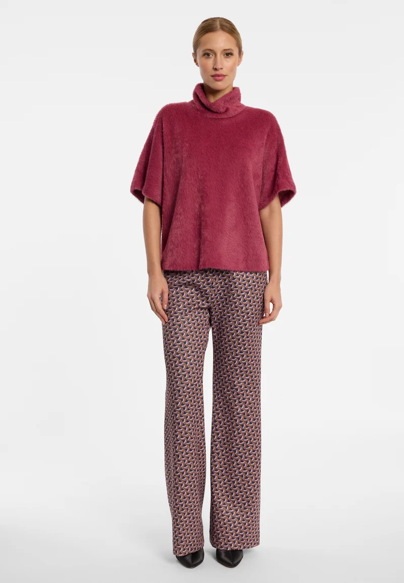 Plüsch-Kurzarm-Pullover Enirea