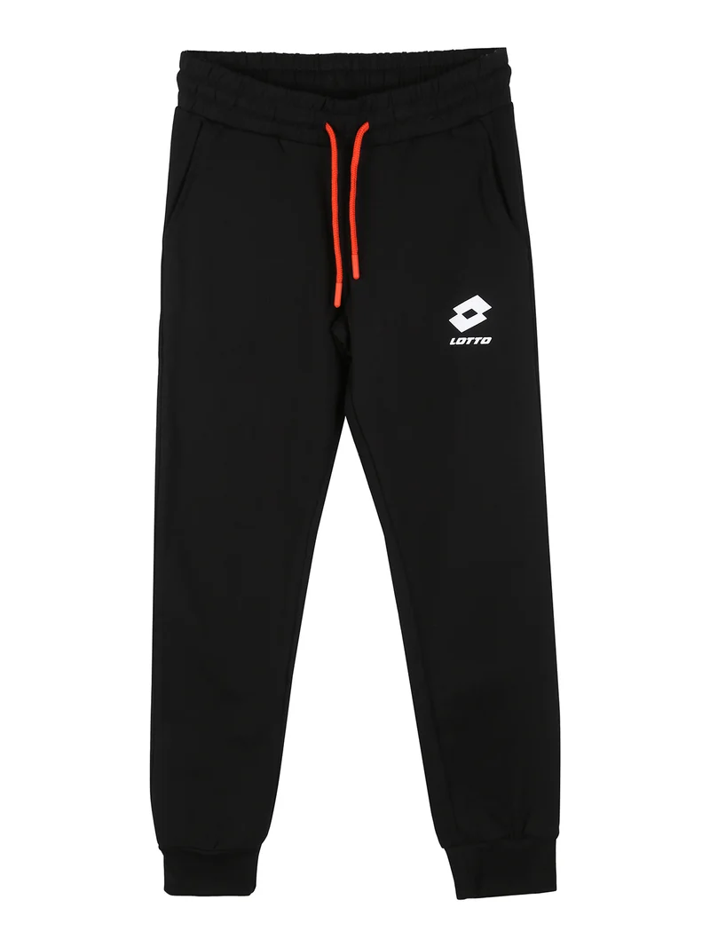 Completo tuta 2 pezzi da ragazzo con logo e interno in caldo cotone - nero