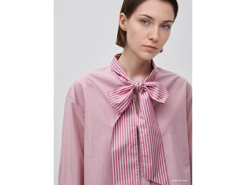 Gestreiftes Crop-Top mit Schleife